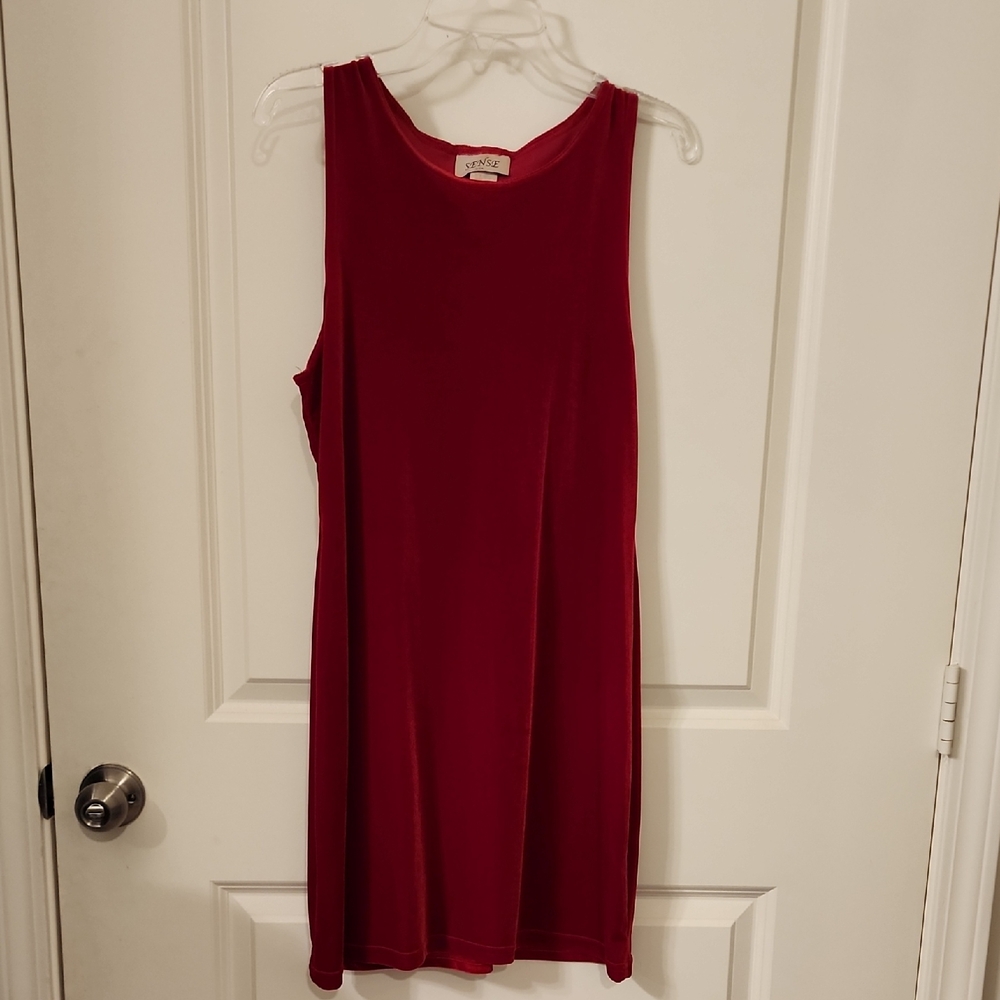 Elegant Red Sleeveless Mini Dress